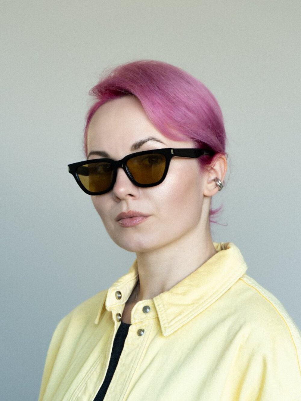 Saint Laurent Women Sunglasses Black Cat Eye SL462 SULPICE 009 NEW AUTHENTIC - Picture 11 of 13